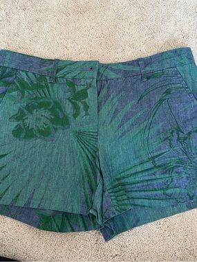 GAP Green Floral Tropical-Print Women’s Shorts